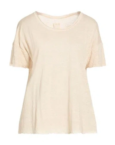 120% Lino Woman T-shirt Beige Size Xs Linen