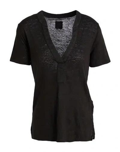 120% Lino Woman T-shirt Black Size Xs Linen