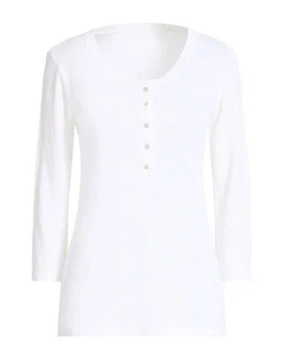 120% Lino Woman T-shirt Ivory Size M Linen In White