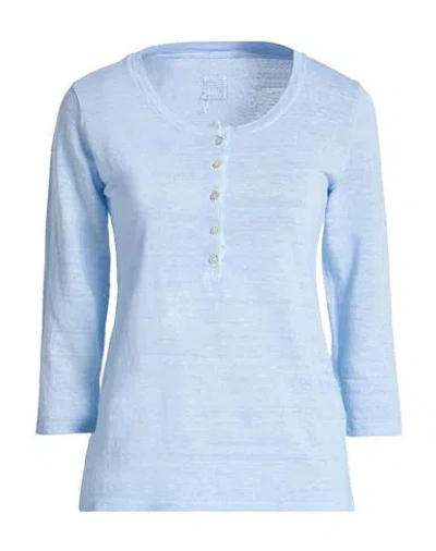 120% Lino Woman T-shirt Light Blue Size Xl Linen