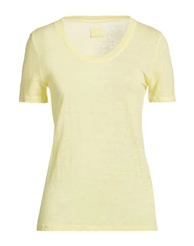 120% Lino Woman T-shirt Yellow Size M Linen