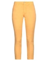 120% Lino Woman Pants Marigold Size 4 Linen, Cotton, Elastane In Yellow