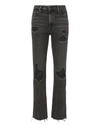 ALEXANDER WANG Cult Net Distressed Grey Jeans,4D994114AA/CULTNET