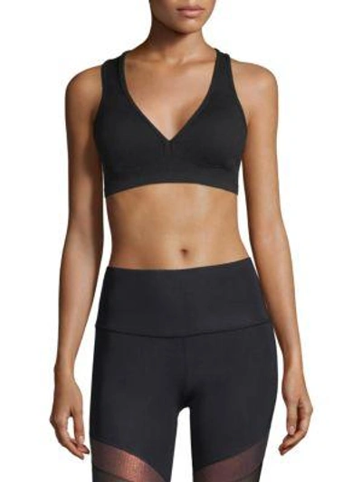 Beyond Yoga Spacedye Lift Your Spirits Bra In Black