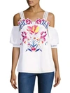 TANYA TAYLOR Marja Floral Cutwork Top