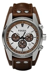 Fossil Men's Decker Brown Leather Strap Watch Ch2565