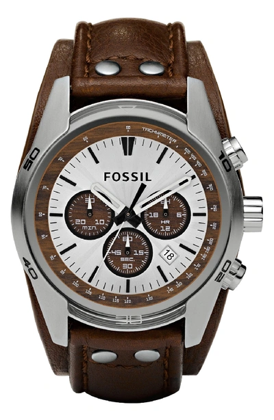 Fossil Men's Decker Brown Leather Strap Watch Ch2565
