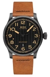MIDO MULTIFORT ESCAPE LEATHER STRAP WATCH, 44MM,M0326073605009