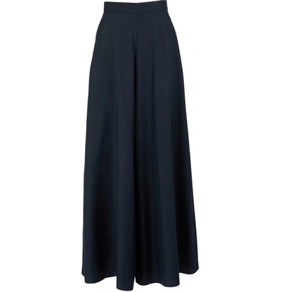 The Row Elle Wide Leg Culottes In Navy