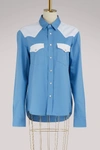 AMI ALEXANDRE MATTIUSSI Shirt with contrasting pockets,E18C042 407 455