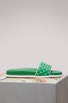 Valentino Garavani Free Rockstud Spike Slides In Green