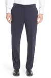 HART SCHAFFNER MARX FLAT FRONT SOLID STRETCH WOOL TROUSERS,52222159608Q