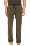 Daniel Buchler Peruvian Pima Cotton Lounge Pants In Army