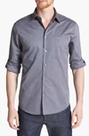 JOHN VARVATOS SLIM FIT COTTON WOVEN SHIRT,W375N2 35RB