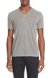 JOHN VARVATOS V-NECK LINEN T-SHIRT,K736N4-QL6