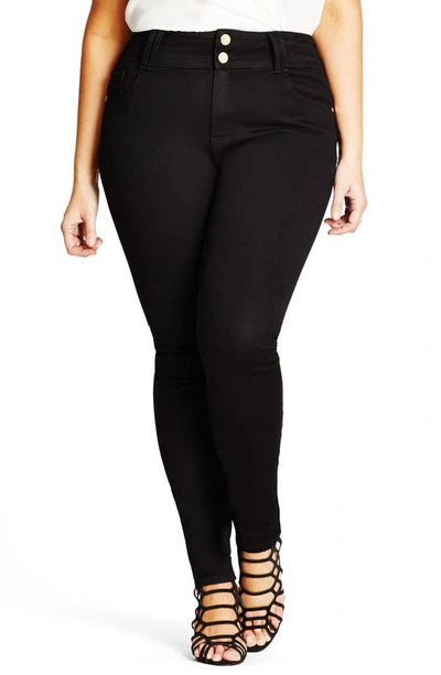 CITY CHIC CITY CHIC ASHA HIGH WAIST SKINNY JEANS,00129042