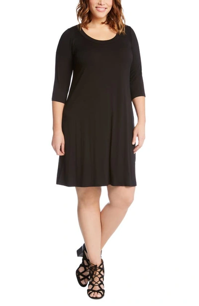 KAREN KANE KAREN KANE SCOOP NECK JERSEY DRESS,L13088W