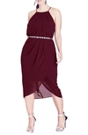 CITY CHIC WRAP LOVE BELTED DRESS,00130873