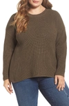LUCKY BRAND LACE-UP BACK SWEATER,7Q51655