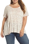 LUCKY BRAND FLORAL PRINT TOP,7Q83449