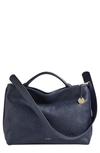 SKAGEN MIKKELINE LEATHER SATCHEL - BLUE,SWH0231