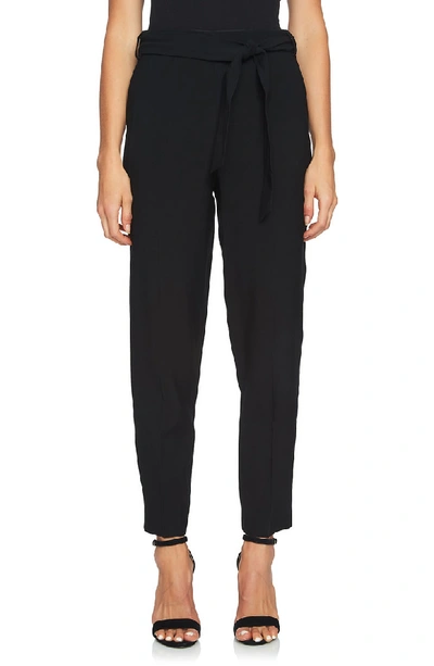 1.state Flat Front Tapered Leg Pants In Rich Black