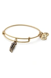 ALEX AND ANI FEATHER ADJUSTABLE WIRE BANGLE,A17EB25RG
