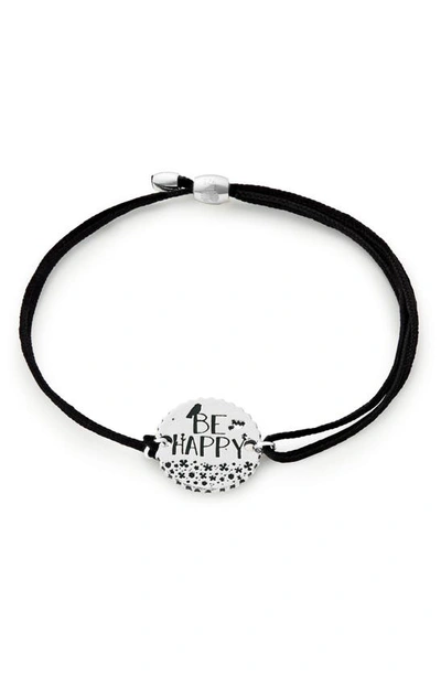 Alex And Ani Kindred Cord Friendship Bracelet In Silver/black