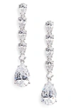 NADRI CUBIC ZIRCONIA DROP EARRINGS,NO31849RCZ