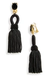 OSCAR DE LA RENTA SILK TASSEL DROP EARRINGS,S18J105