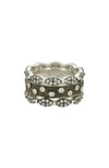 FREIDA ROTHMAN INSTRIAL FINISH SET OF 3 STACKABLE RINGS,IFPKZR04-6