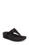 Fitflop Lulu Molten Platform Thong Sandals In Black Fabric