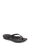 Fitflop Iqushion Sparkle Womens Flip-flop In All Black
