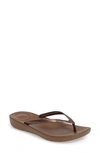 Fitflop Iqushion Flip-flop Sandals In Metallic Bronze