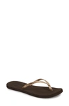 Reef Bliss Nights Flip Flop In Rose Gold