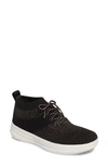 Fitflop Uberknit(tm) Slip-on High-top Sneaker In Black/bronze