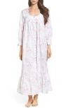 EILEEN WEST BUTTON FRONT COTTON NIGHTGOWN,E5819850