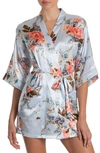 IN BLOOM BY JONQUIL FLORAL PRINT SATIN ROBE,PMD130