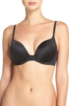 Betsey Johnson Double Trouble Underwire Push-up Bra In Black