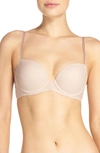 On Gossamer Next To Nothing Underwire Demi Plunge Bra In Champagne