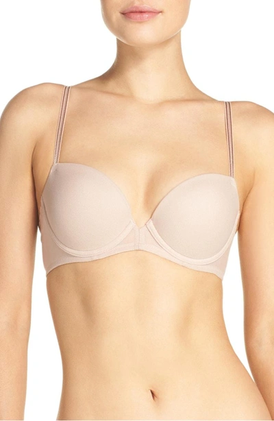 On Gossamer Next To Nothing Underwire Demi Plunge Bra In Champagne