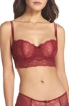 Passionata By Chantelle Blossom Underwire Bustier Bra In Red Raspberry