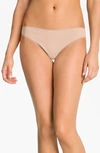 On Gossamer Cabana Cotton Blend Stretch Hip Bikini In Champagne