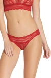 B.tempt'd By Wacoal 'lace Kiss' Bikini In Haute Red