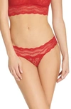 B.tempt'd By Wacoal 'lace Kiss' Thong In Haute Red