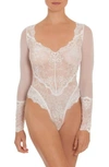 IN BLOOM BY JONQUIL THONG LACE TEDDY,HNA098