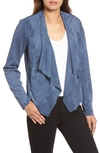Kut From The Kloth Tayanita Faux Suede Jacket In Slate Blue