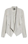 Kut From The Kloth Tayanita Faux Suede Jacket In Light Grey