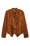 Kut From The Kloth Tayanita Faux Suede Jacket In Mocha