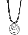Anne Klein Silver-tone Orbital Pendant Necklace